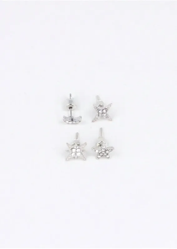 Set 2 Pares Aretes Studs Estrella sold by Shasa