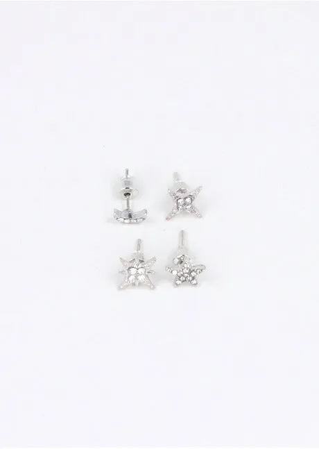 Set 2 Pares Aretes Studs Estrella sold by Shasa