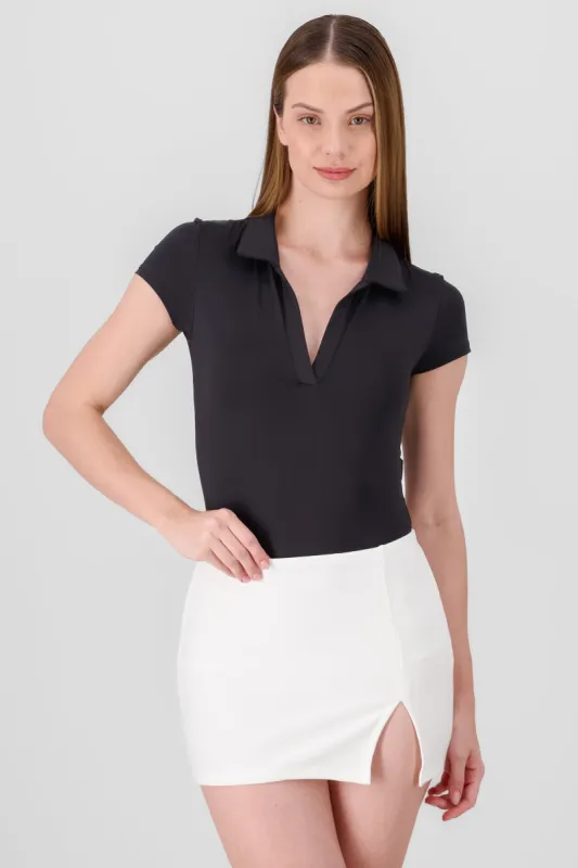 Body manga corta cuello polo sold by Shasa