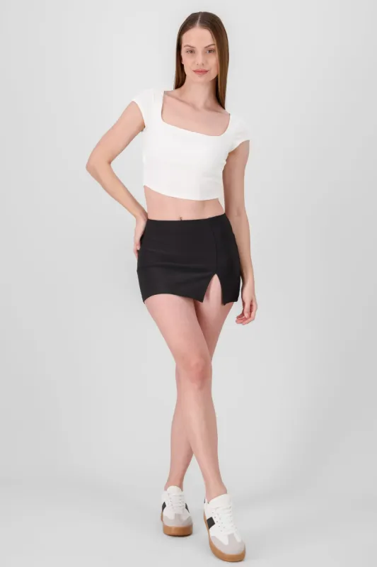 Falda mini abertura con forro sold by Shasa