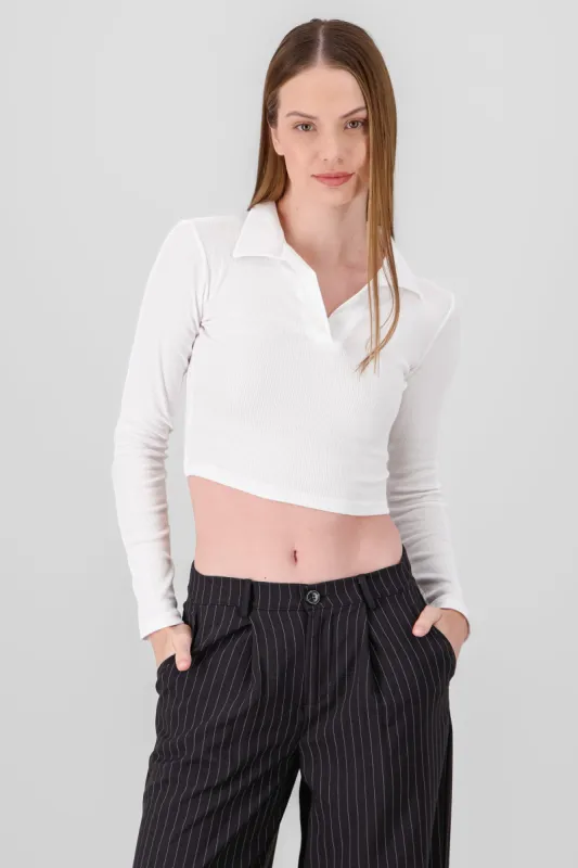 Top polo liso manga larga sold by Shasa