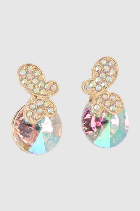 Aretes circulo mariposa sold by Shasa