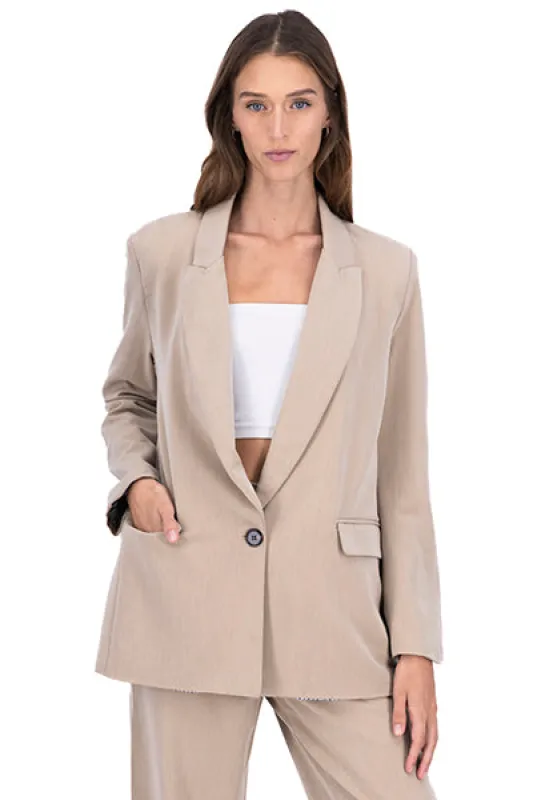 Blazer Boton Detalle Mangas sold by Shasa