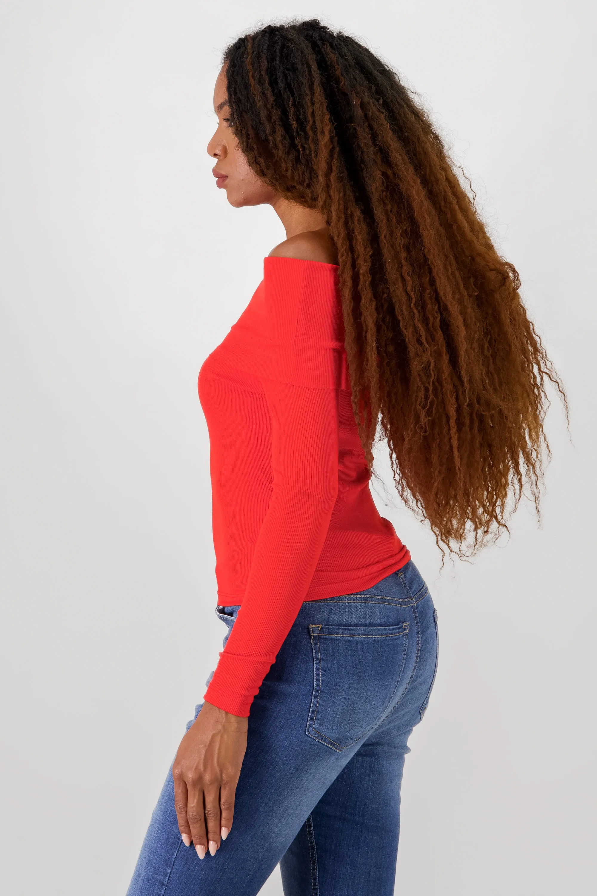 Top rib off shoulder sold by Shasa product image thumbnail 3