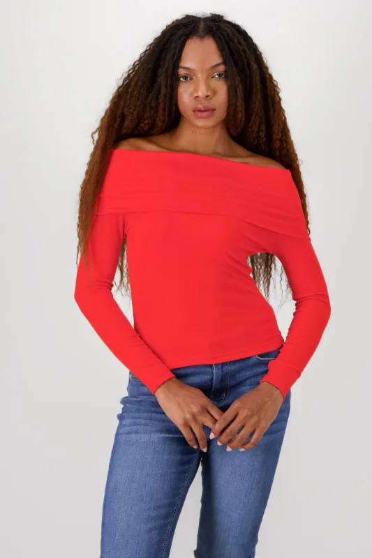 Top rib off shoulder sold by Shasa