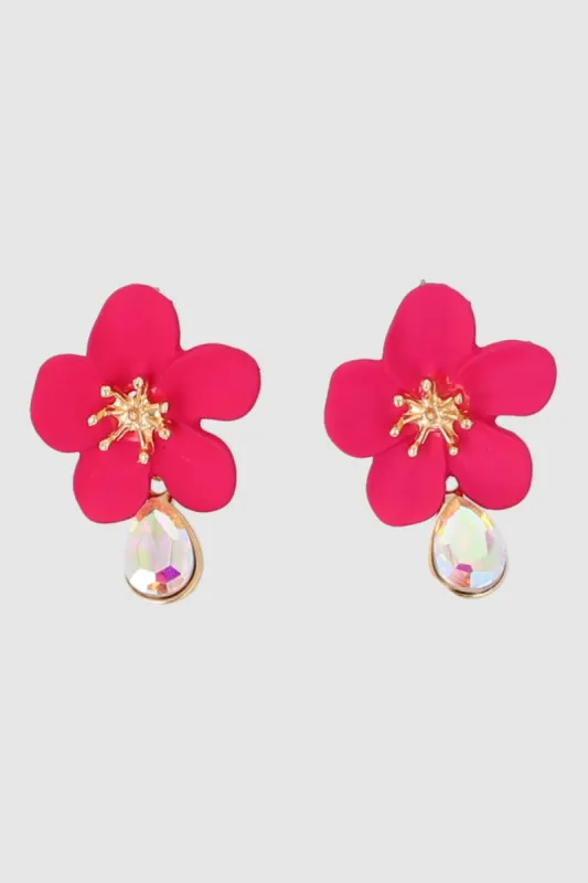 ARETES FLOR COLOR GOTA sold by Shasa