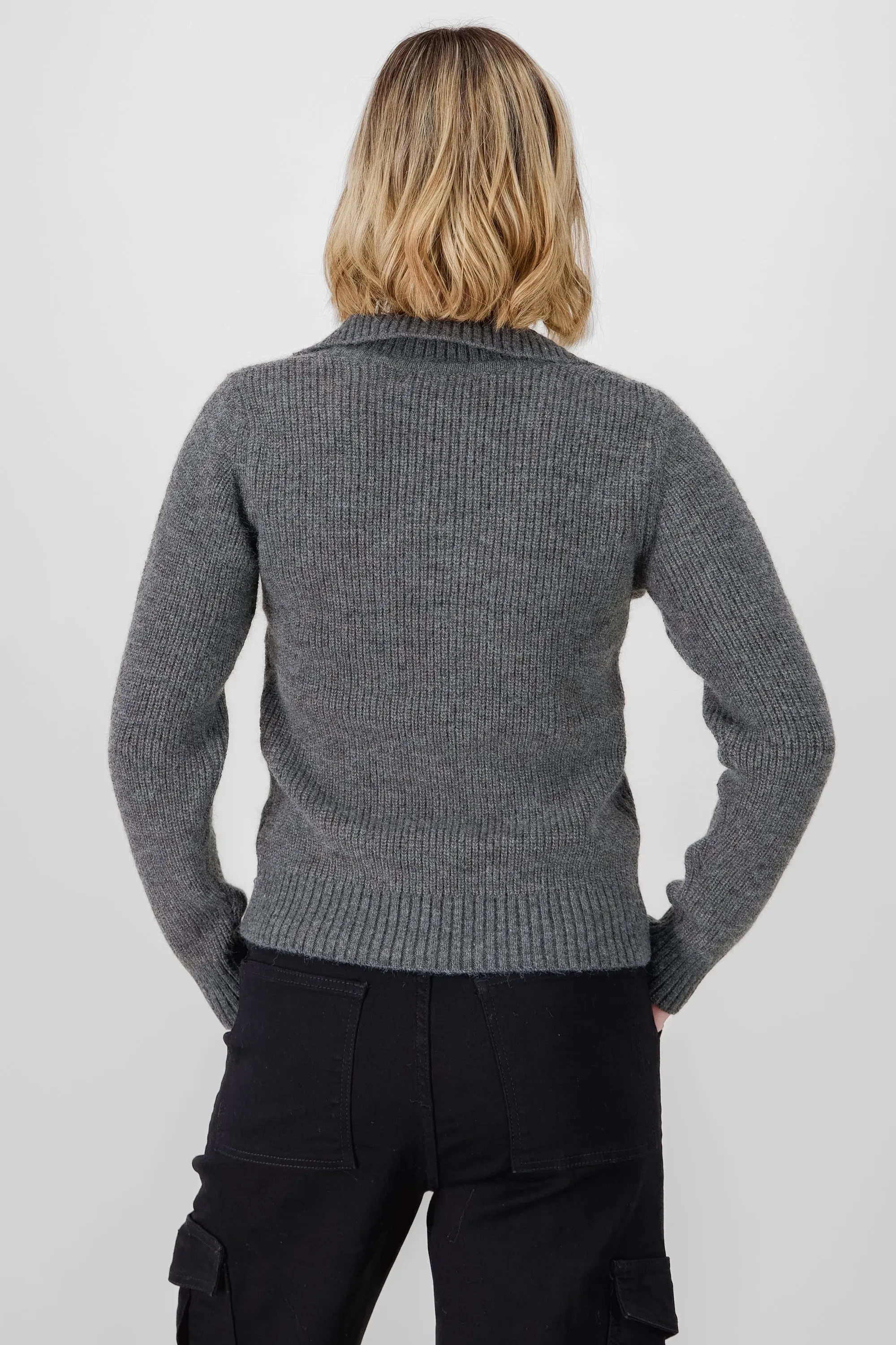 Sueter tejido cuello polo manga larga sold by Shasa product image thumbnail 4