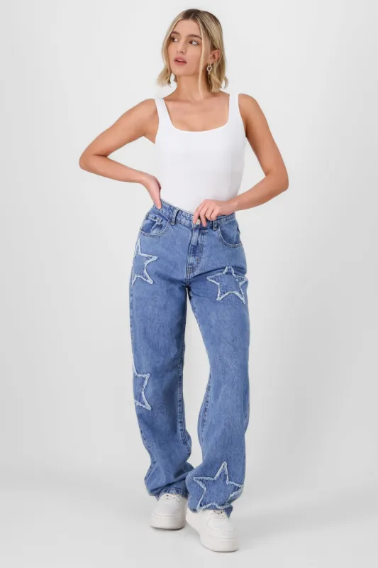 Jeans Straight Estrellas sold by Shasa