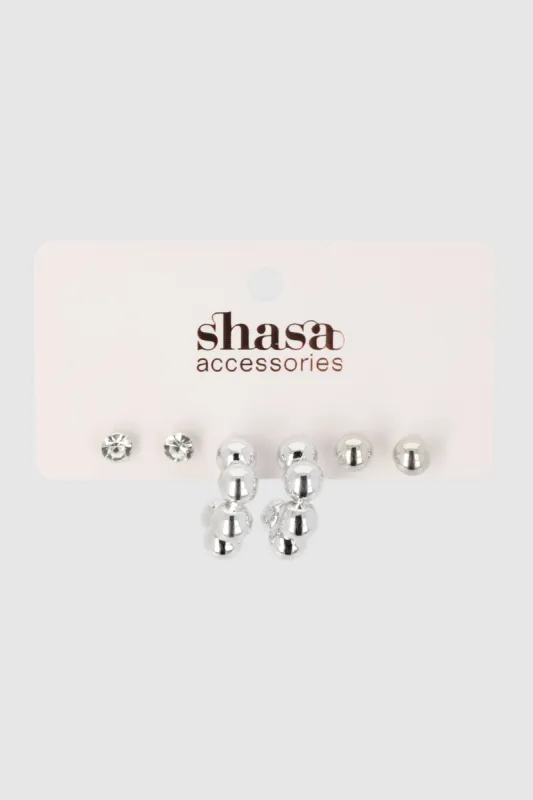 3pr arracadas bolitas sold by Shasa