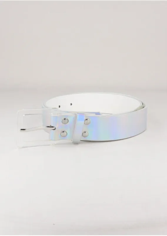 Cinturón liso iridiscente sold by Shasa