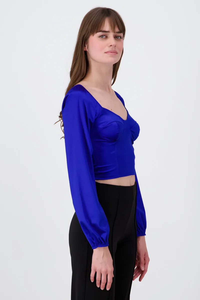 Blusa crop bustier satín sold by Shasa product image thumbnail 3