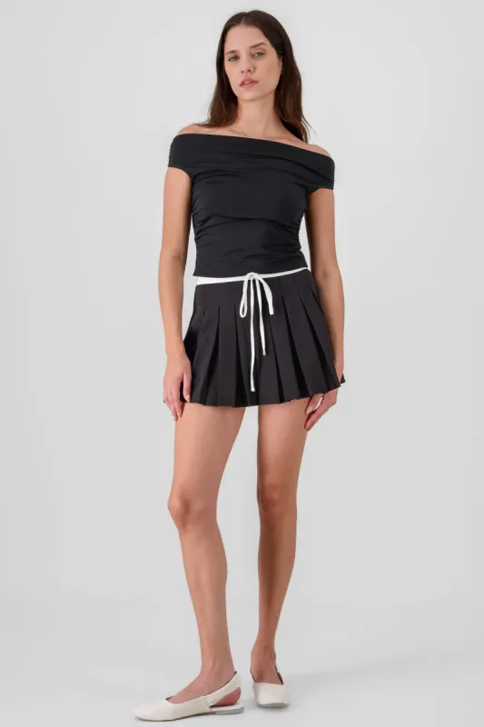 Falda tableada con pretina popelina Hypsters sold by Shasa