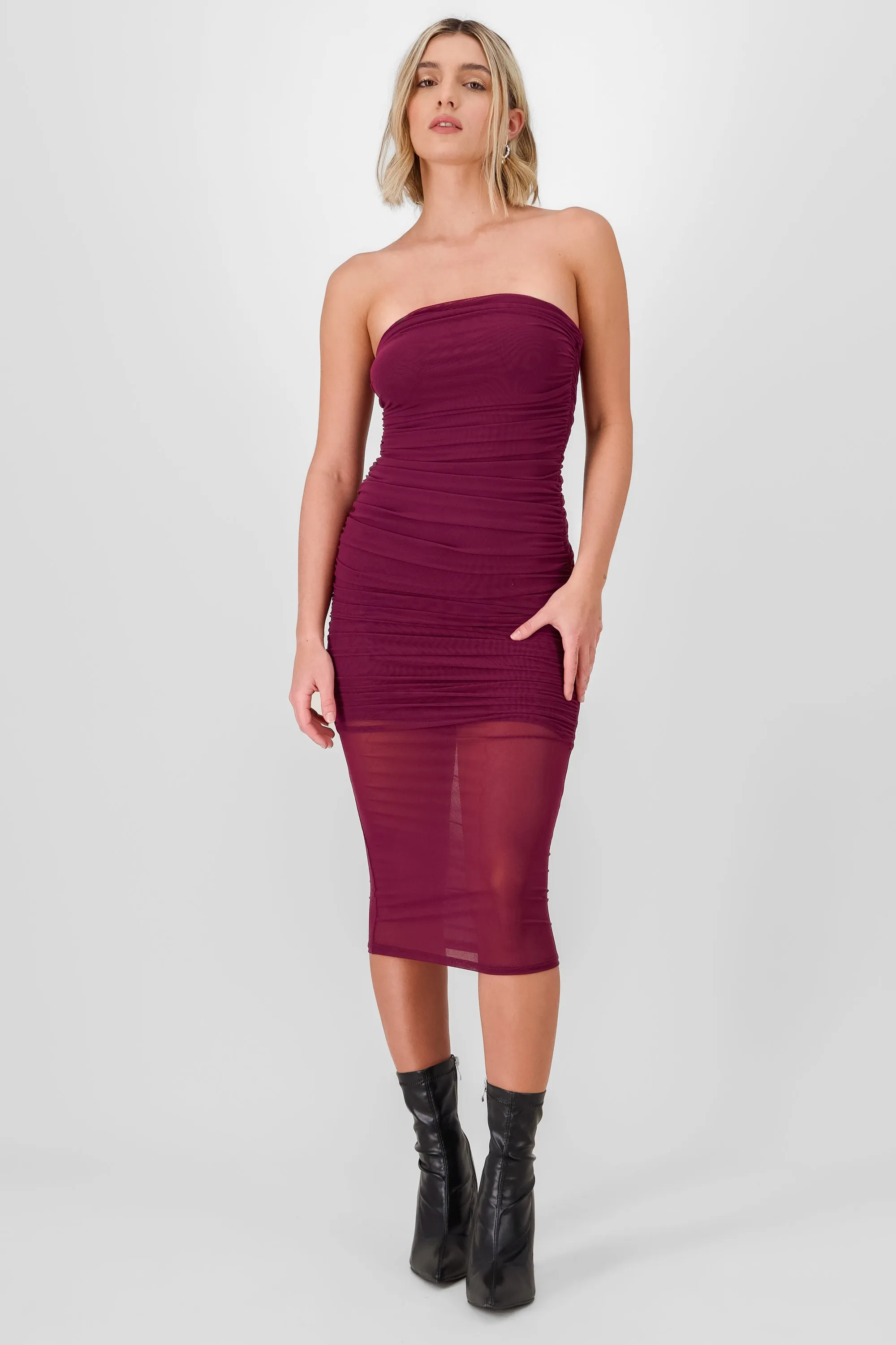 Vestido midi plisado mesh sold by Shasa product image thumbnail 2