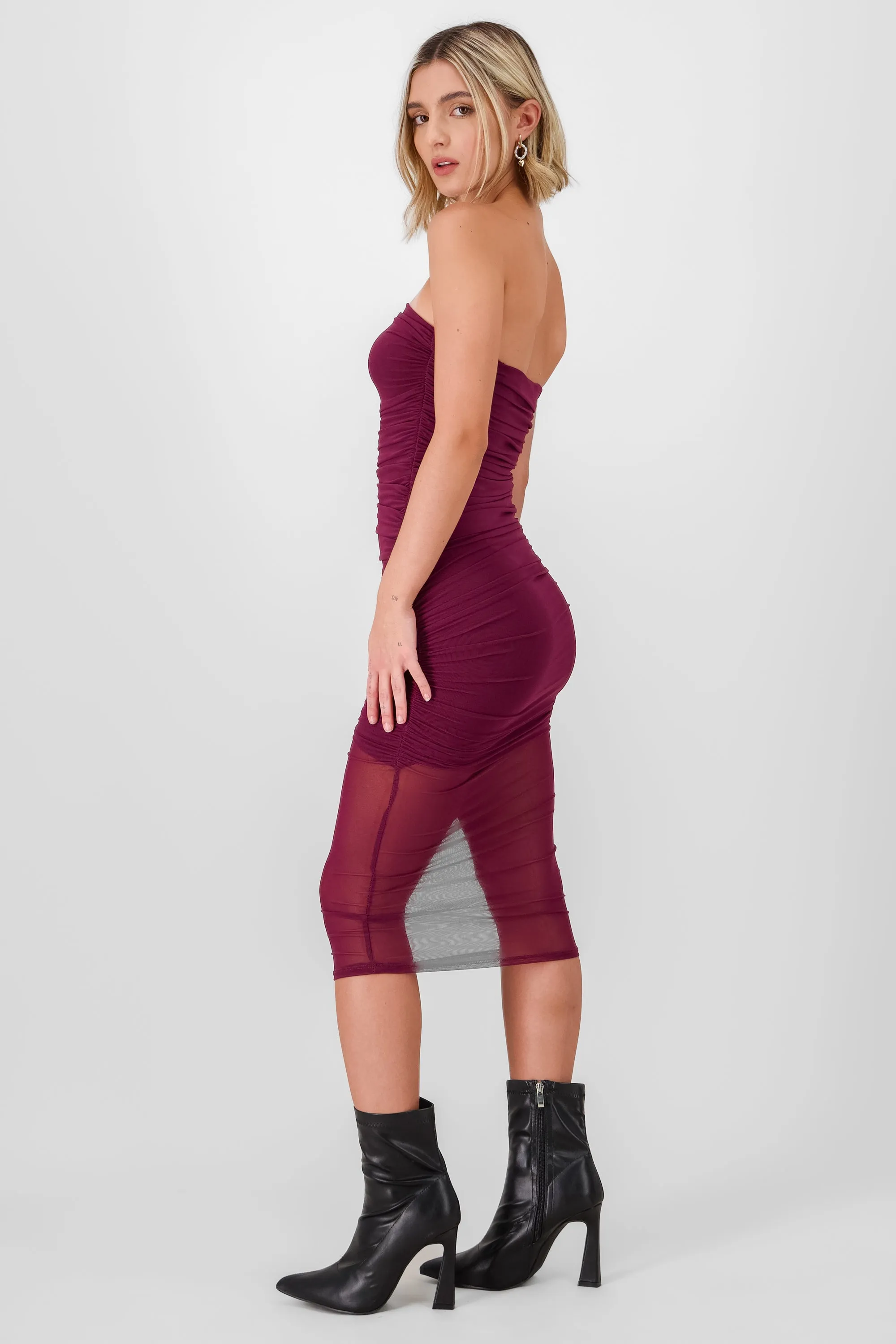 Vestido midi plisado mesh sold by Shasa product image thumbnail 3