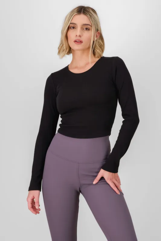 Top escote redondo manga larga sold by Shasa