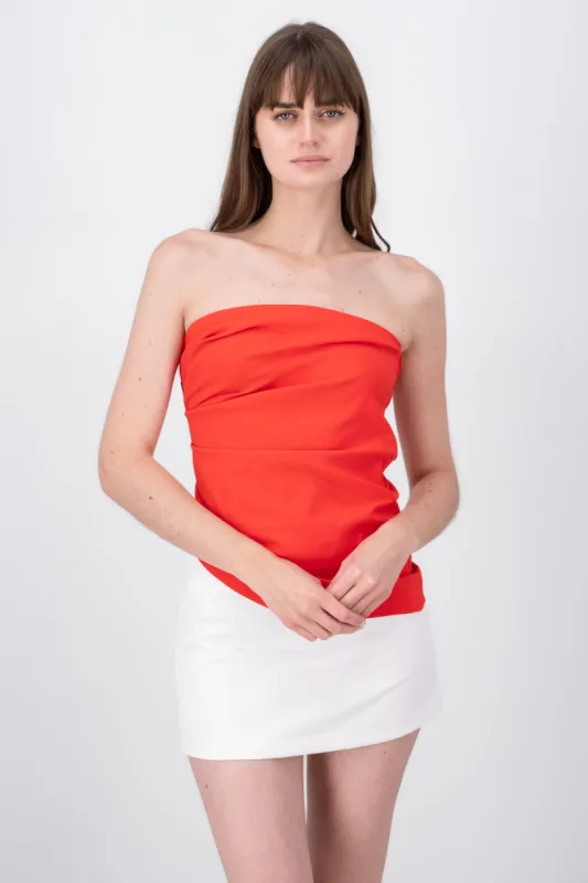Top strapless con fruneces Hypsters sold by Shasa