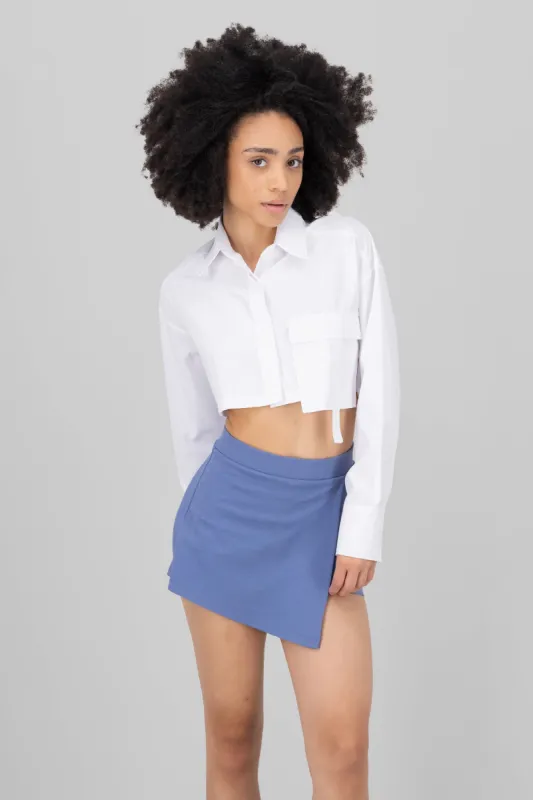 Camisa crop detalle bolsa cargo sold by Shasa