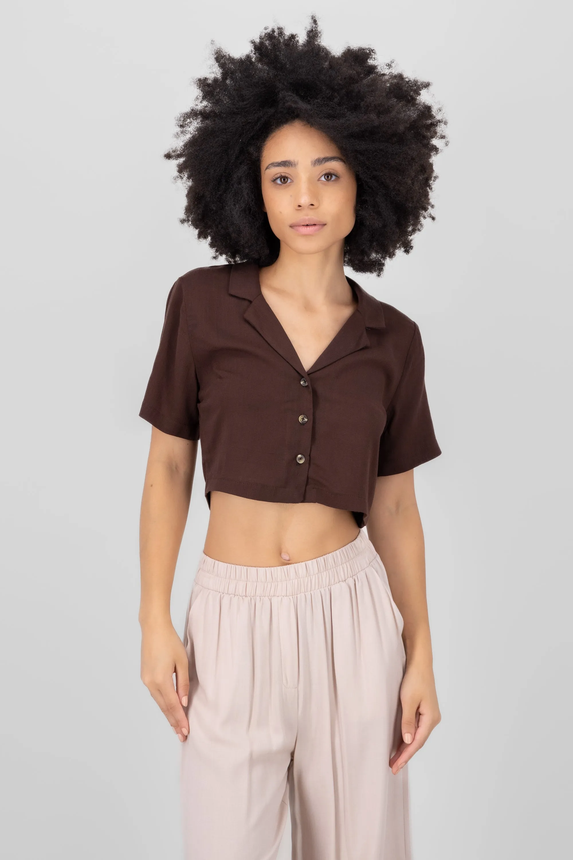 Camisa crop lisa sold by Shasa product image thumbnail 2