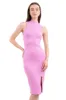 Vestido midi liso abertura sold by Shasa