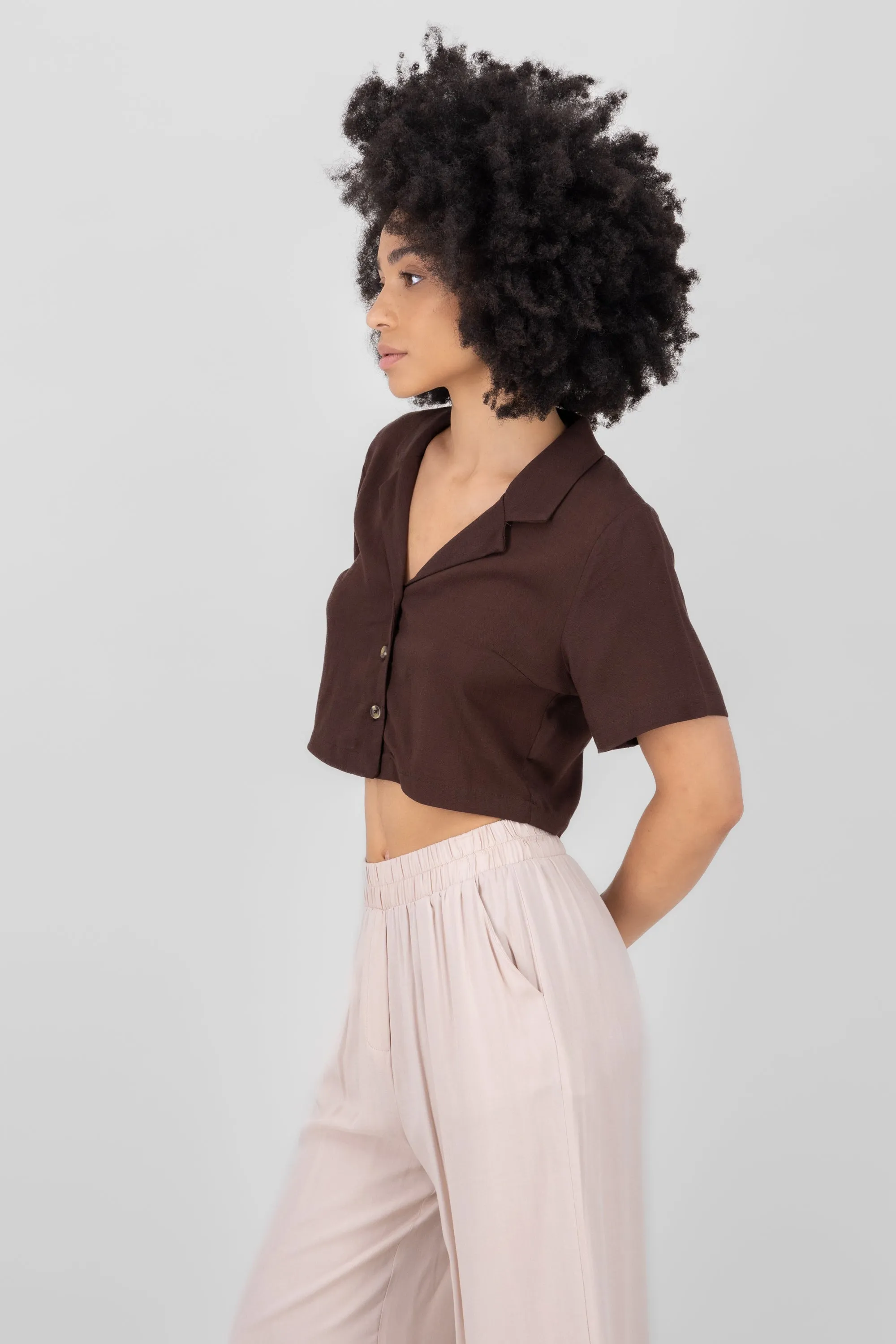 Camisa crop lisa sold by Shasa product image thumbnail 3