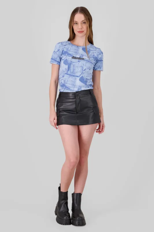 Minifalda PU sold by Shasa