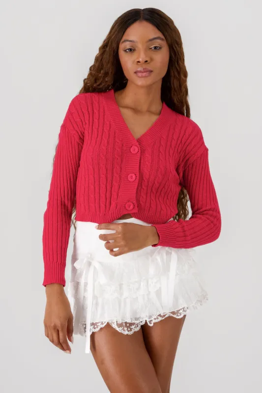 Cardigan trenza tejido de punto sold by Shasa