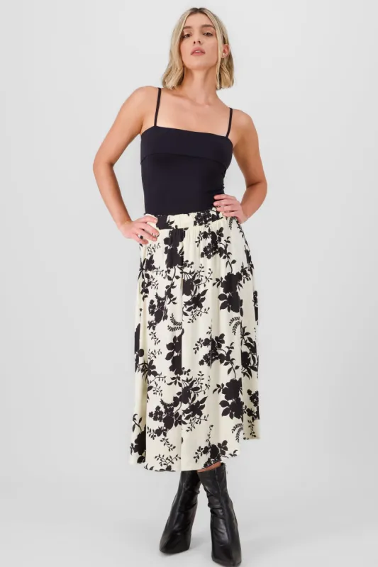 Falda maxi estampado flores sold by Shasa