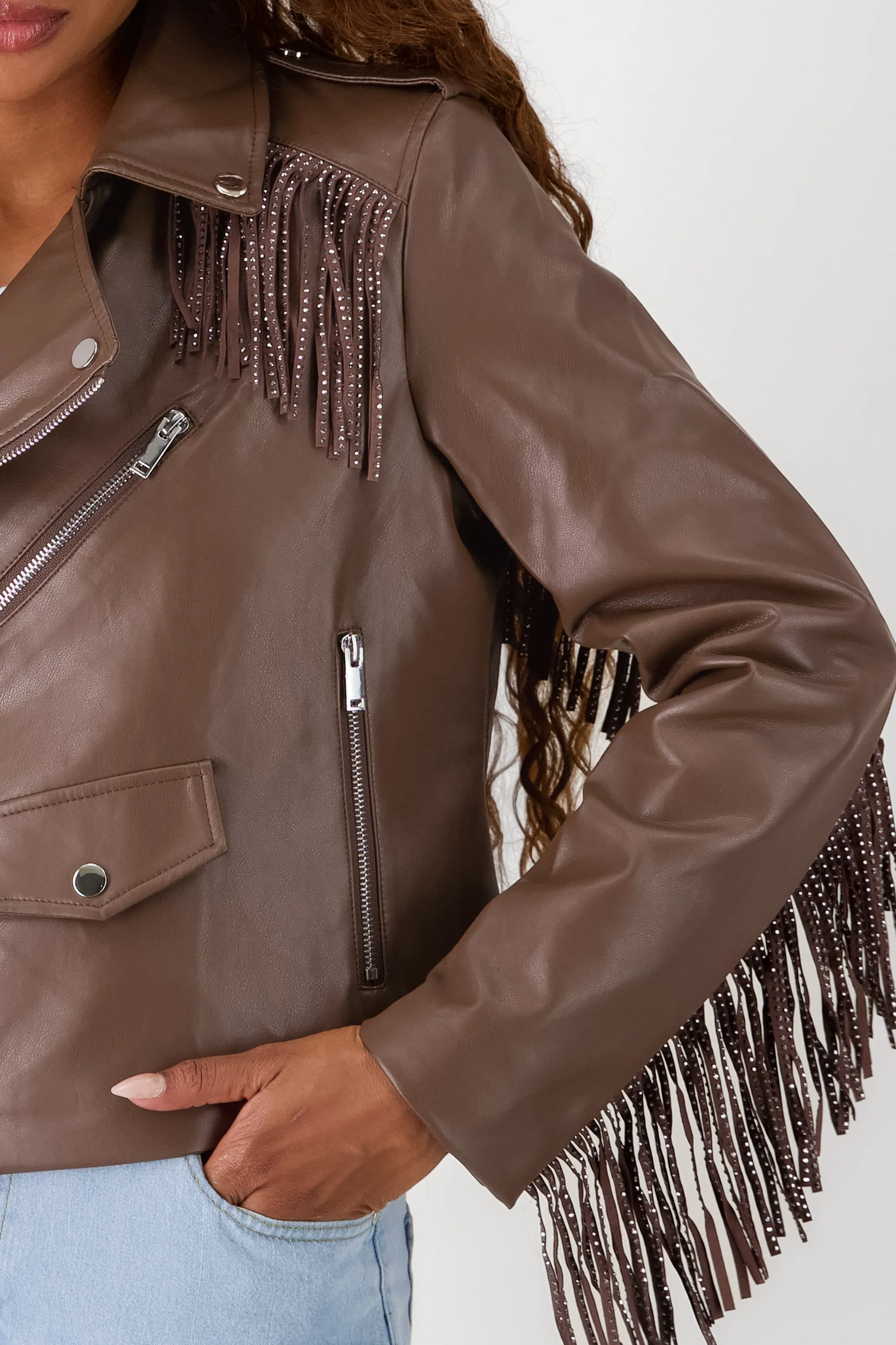 Chamarra Biker Fringe Brillos sold by Shasa product image thumbnail 5