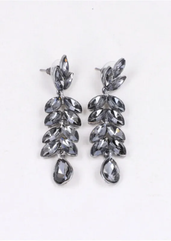 Aretes Hojas Cristales sold by Shasa