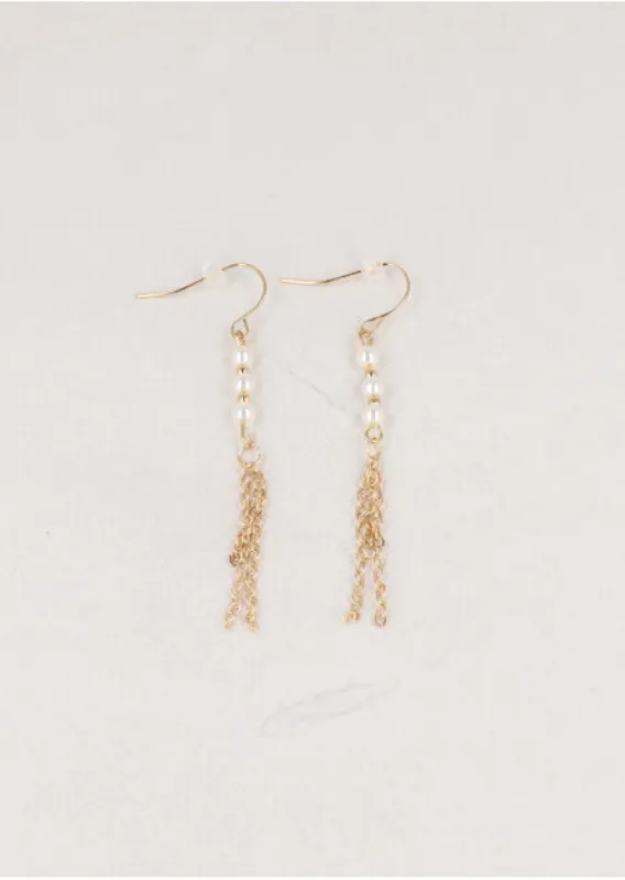 Aretes Largos Perlitas sold by Shasa