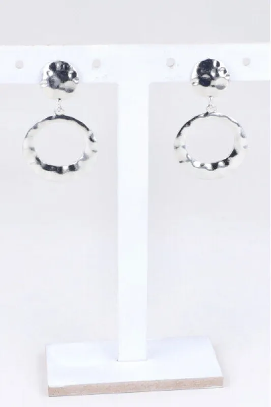 Aretes Circulo Martelinado sold by Shasa