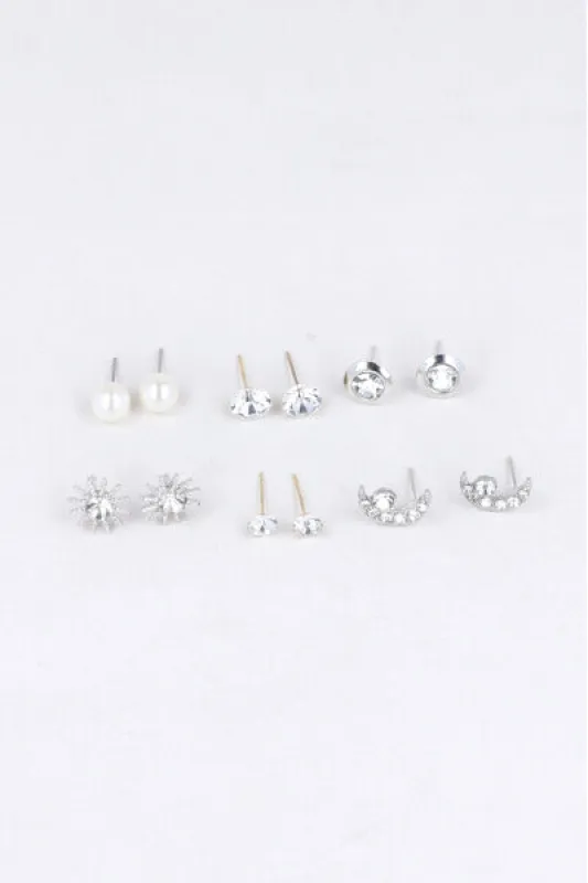 6 Pr Aretes Sol Luna sold by Shasa