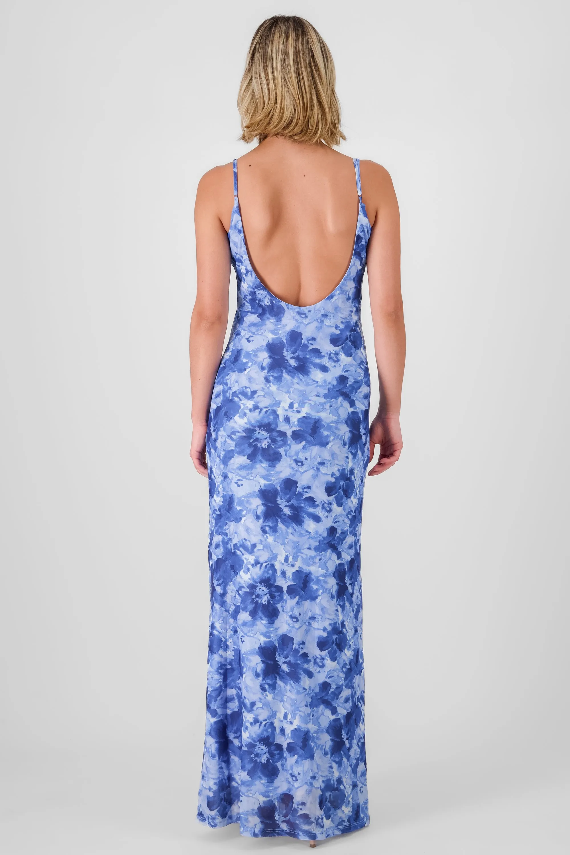 Vestido maxi tirantes estampado mesh flores sold by Shasa product image thumbnail 4