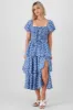 Vestido maxi capas flores sold by Shasa