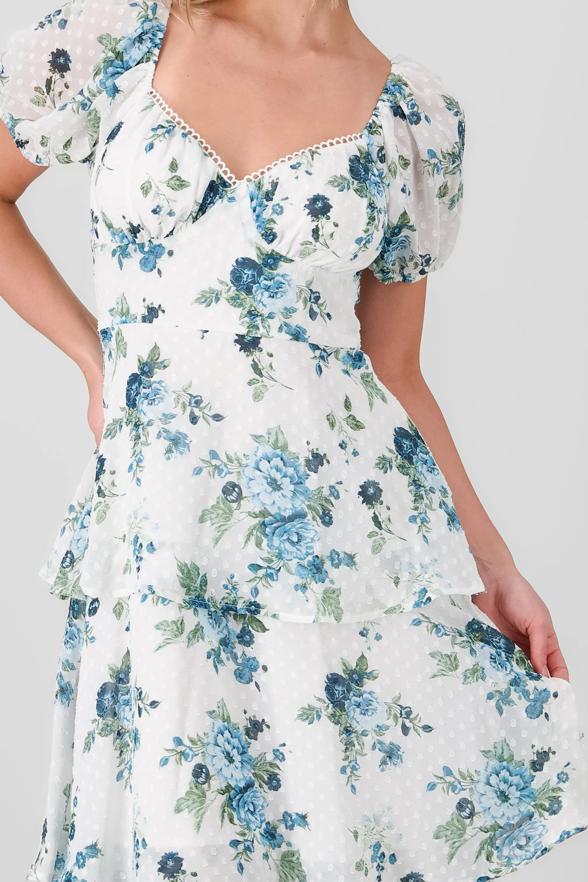 Vestido maxi capas estampado flores sold by Shasa product image thumbnail 5