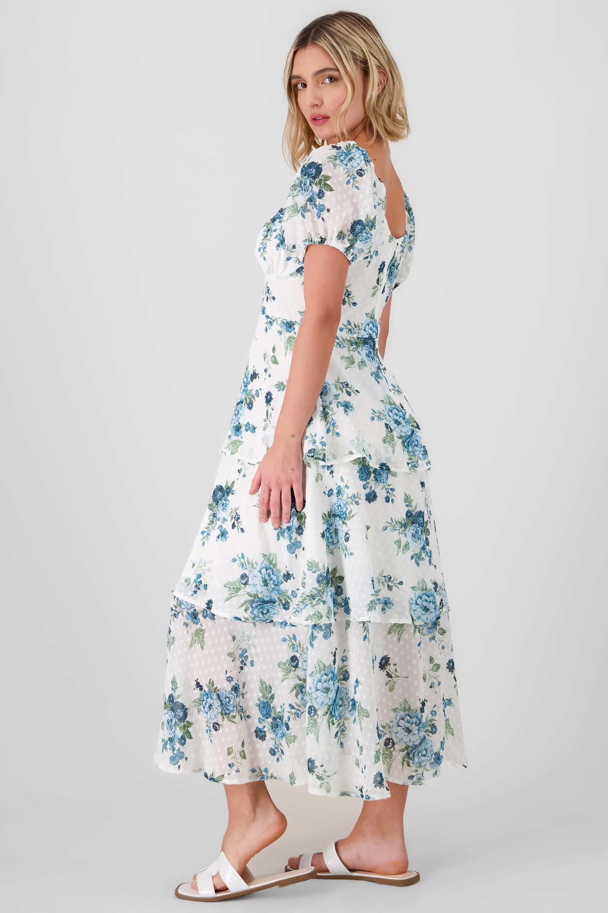 Vestido maxi capas estampado flores sold by Shasa product image thumbnail 3