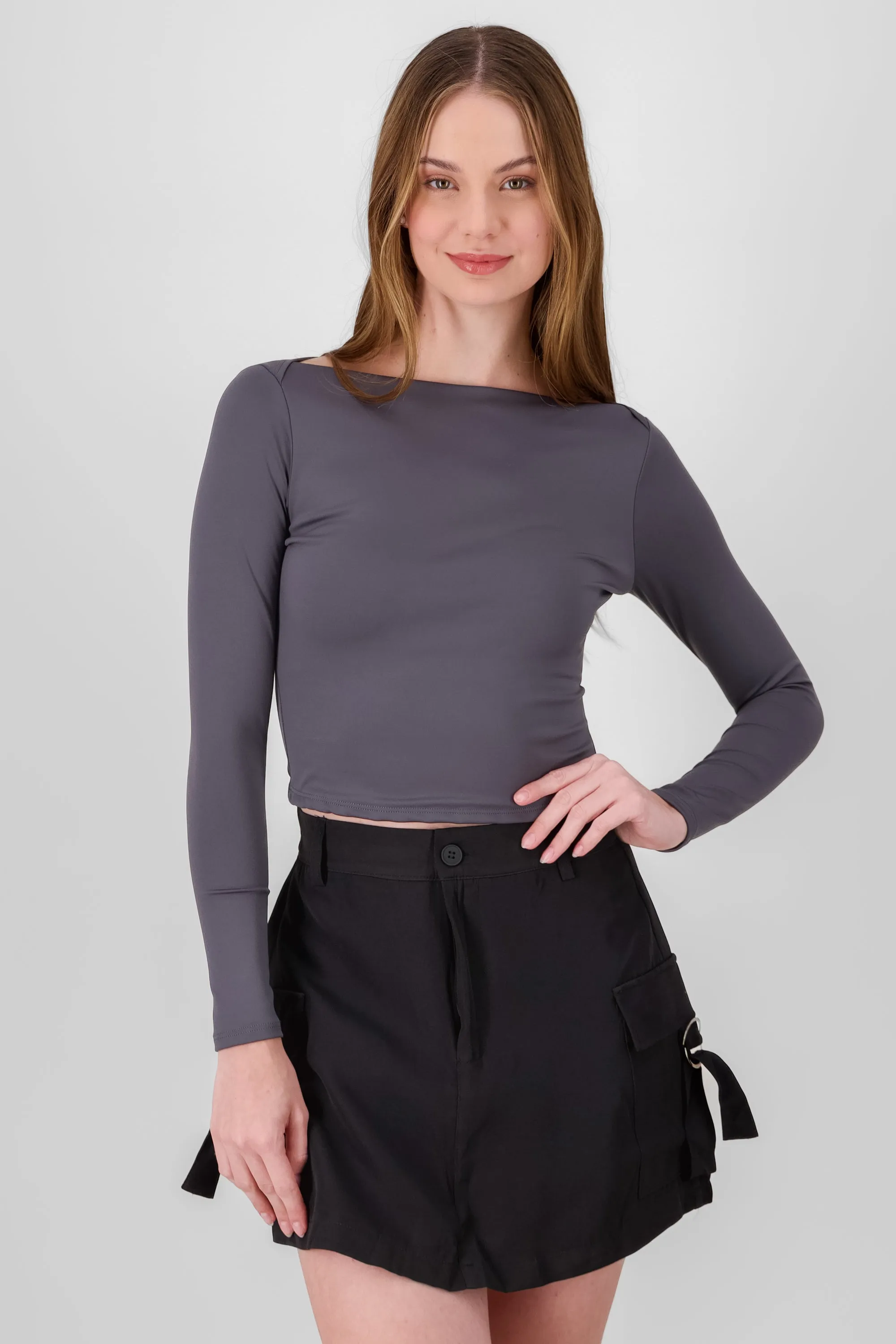 Top liso manga larga doble tela sold by Shasa