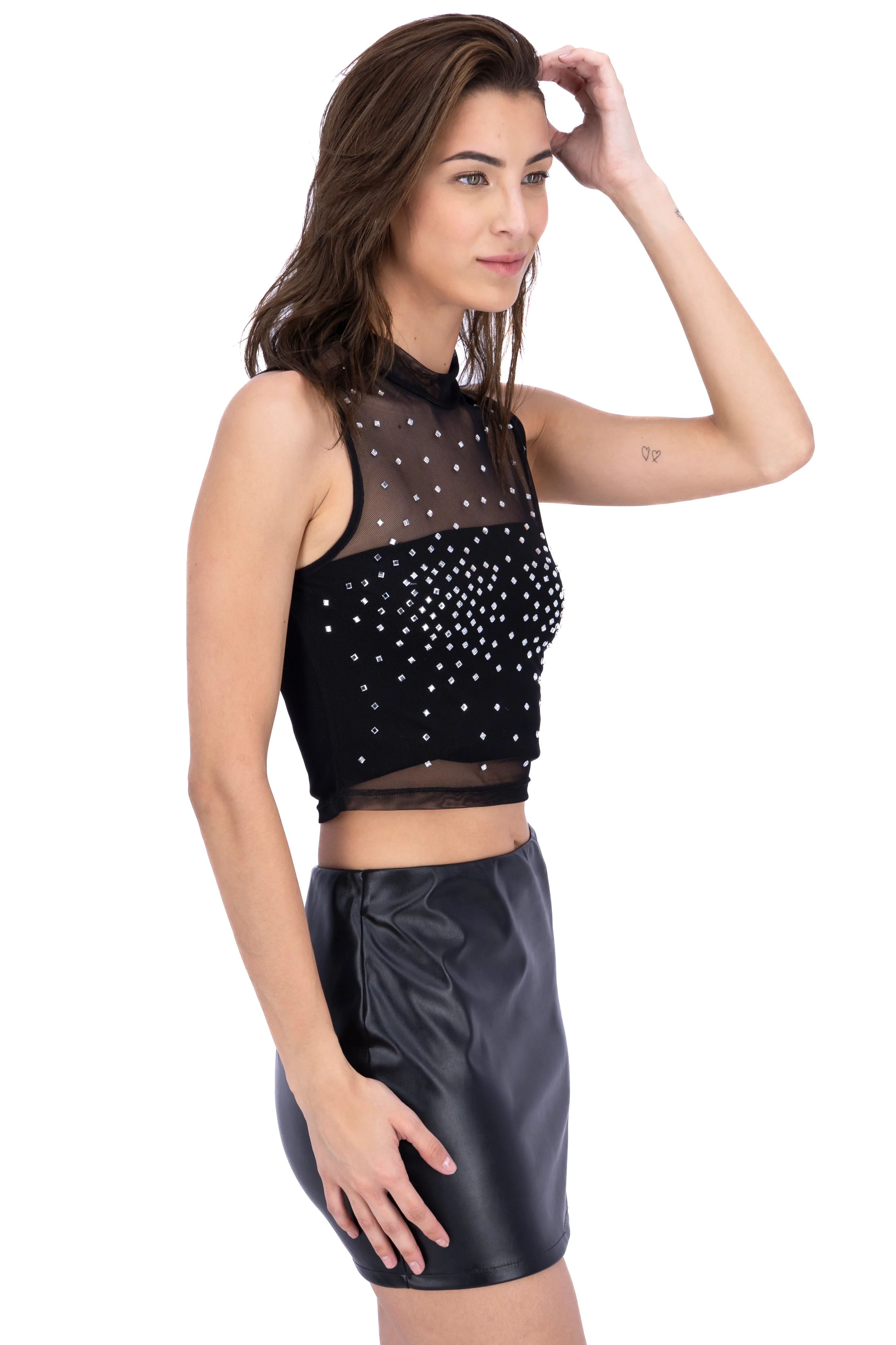 Top mesh brillos sin manga sold by Shasa product image thumbnail 3