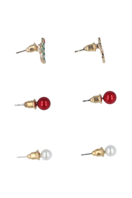3 Pares Aretes Arbol Navideño sold by Shasa