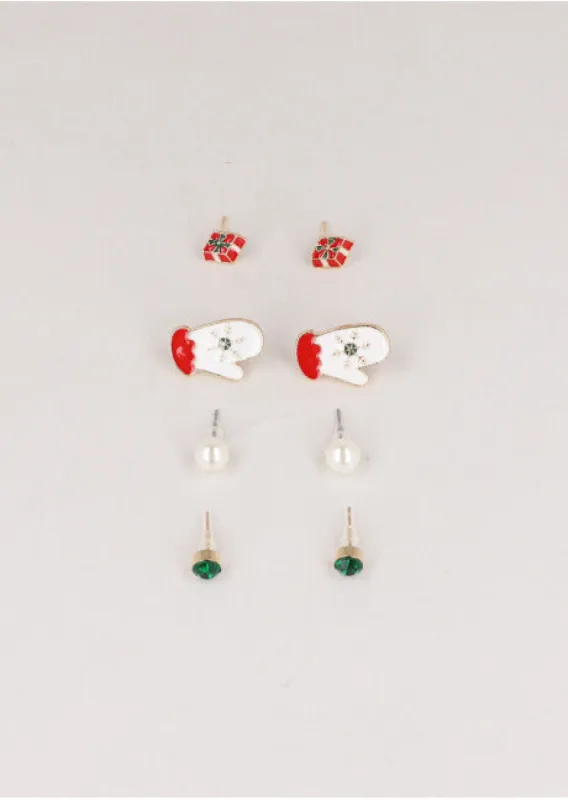 4 Pr Aretes Santa sold by Shasa