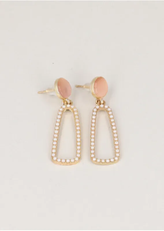 Aretes Rectangulo Microperla sold by Shasa