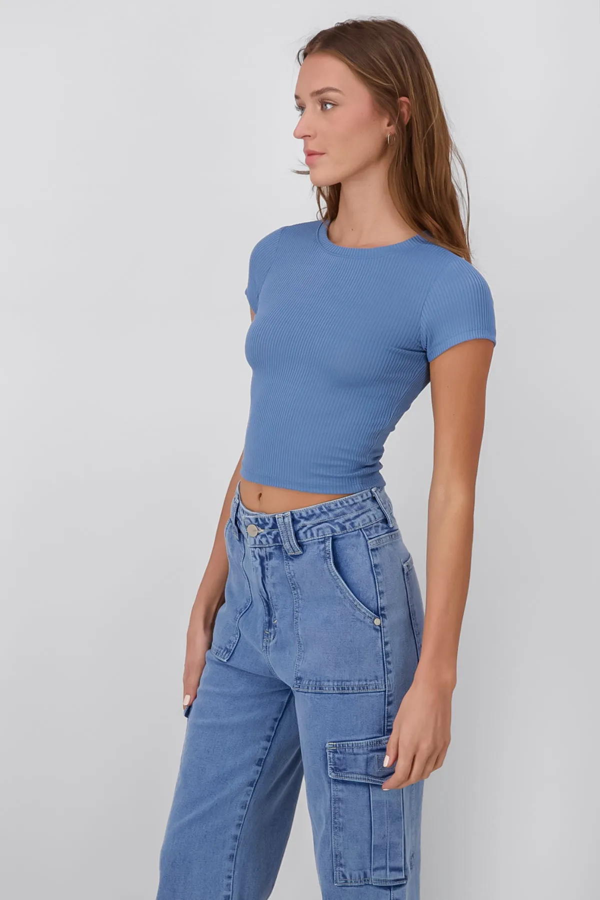 Top Manga Corta Acanalado sold by Shasa product image thumbnail 3