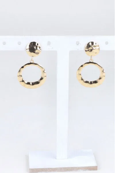 Aretes Circulo Martelinado sold by Shasa