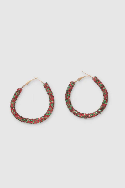 Arracadas Glitter Navidad sold by Shasa