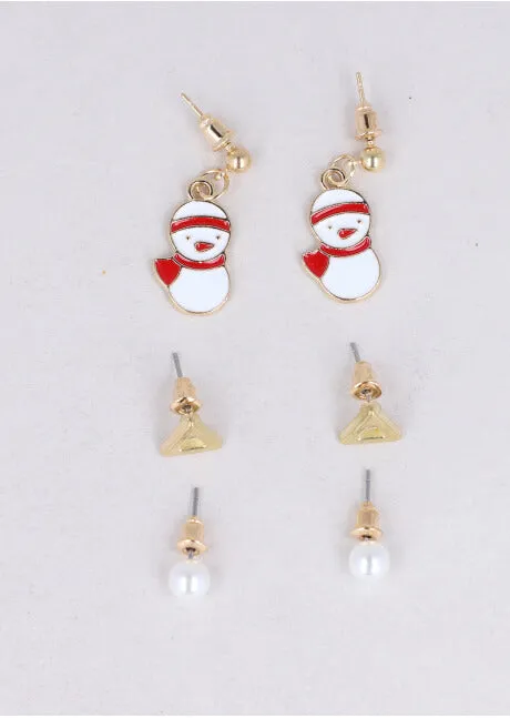 Set 3 Pares Aretes Santa sold by Shasa