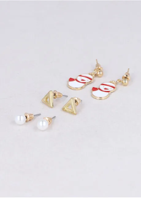 Set 3 Pares Aretes Santa sold by Shasa product image thumbnail 2
