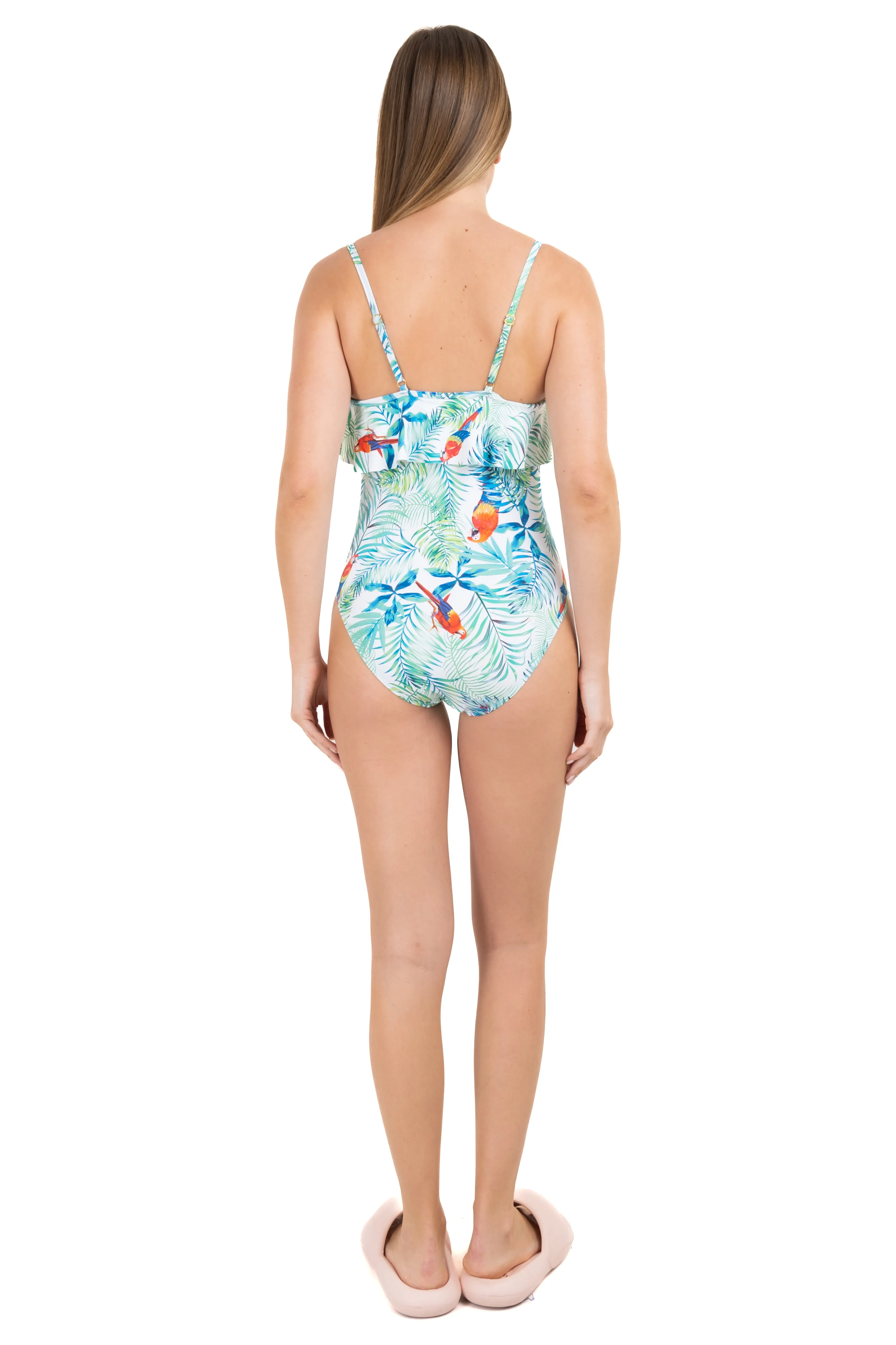 Traje de baño olán estampado tropical sold by Shasa product image thumbnail 4