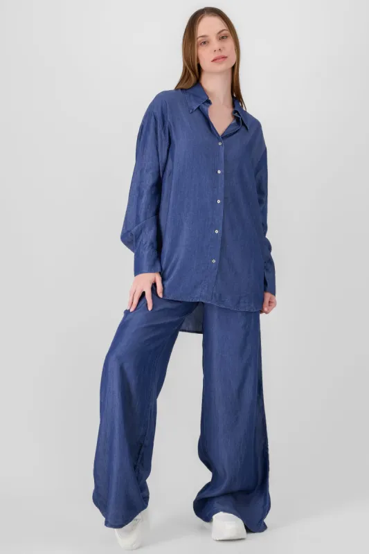 Pantalón amplio denim sold by Shasa