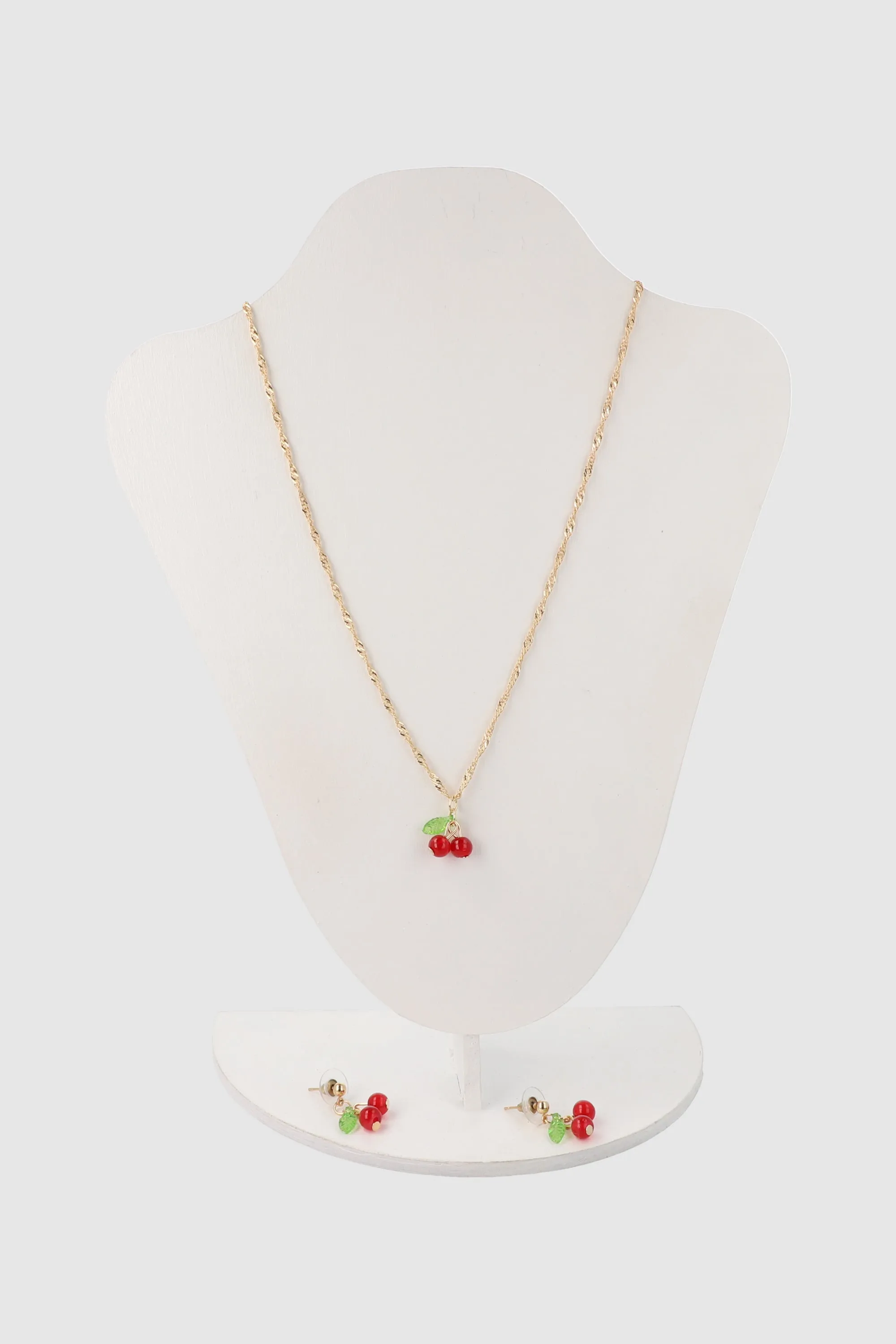 Set Aretes Collar Cerezas sold by Shasa