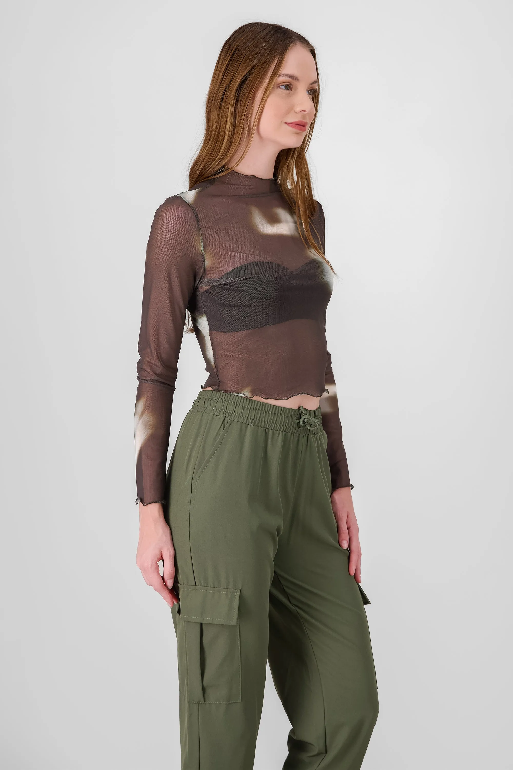 Top manga larga mesh sold by Shasa product image thumbnail 3